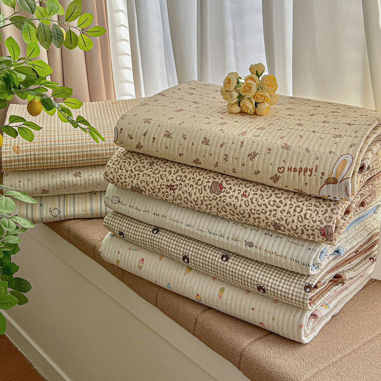 91家纺网 家纺一手货源 找家纺 （总）梦纤绒 2026新款亲肤舒适仿棉印花床盖四件套