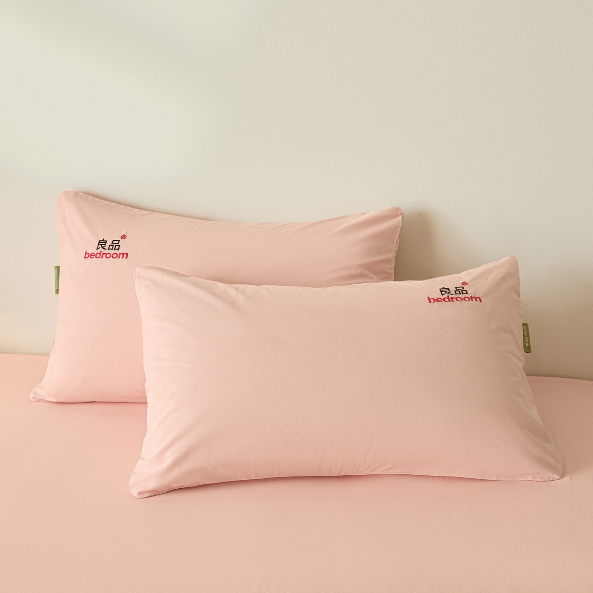 91家纺网 家纺一手货源 找家纺 芬晴家纺 2026新款纯棉密条+纯色单层床笠 纯色-嫩粉