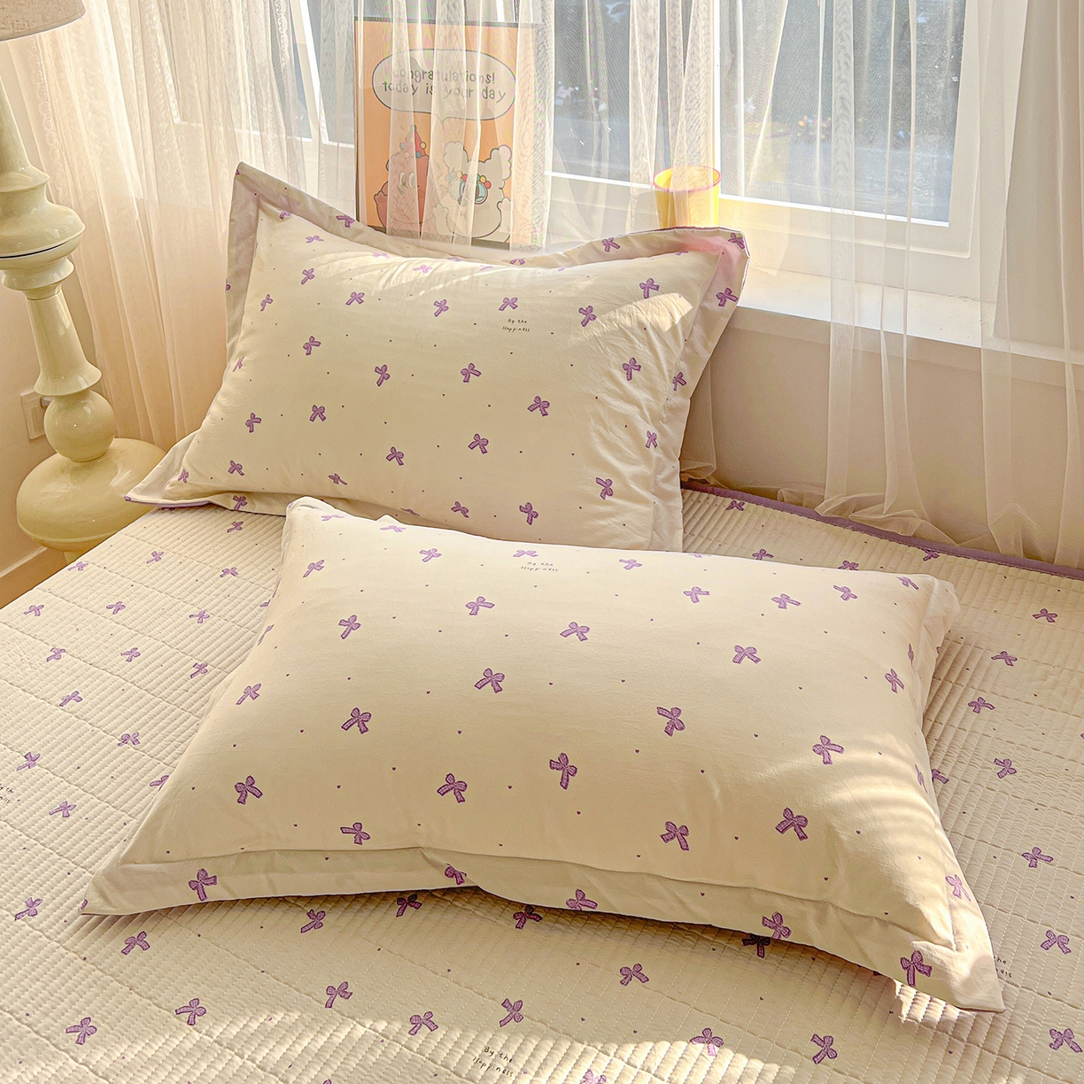 91家纺网 家纺一手货源 找家纺 梦纤绒 2026新款亲肤舒适仿棉印花床盖四件套 梦幻紫