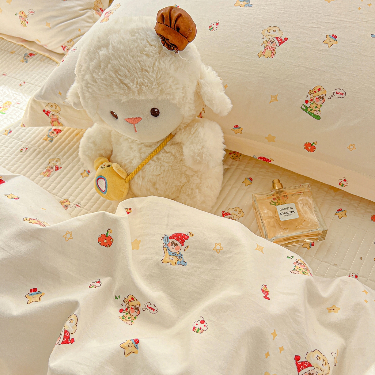 91家纺网 家纺一手货源 找家纺 梦纤绒 2026新款亲肤舒适仿棉印花床盖四件套 圣诞夜