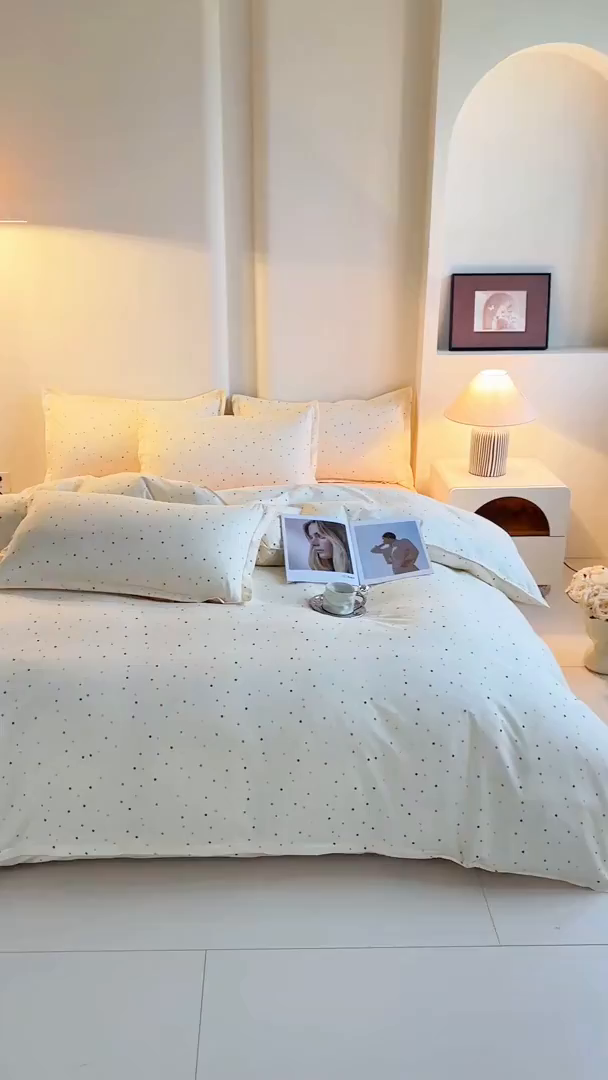 91家纺网 家纺一手货源 找家纺 （总）楠沐家纺 2026新款无印风单被套芦荟棉学生印花被套