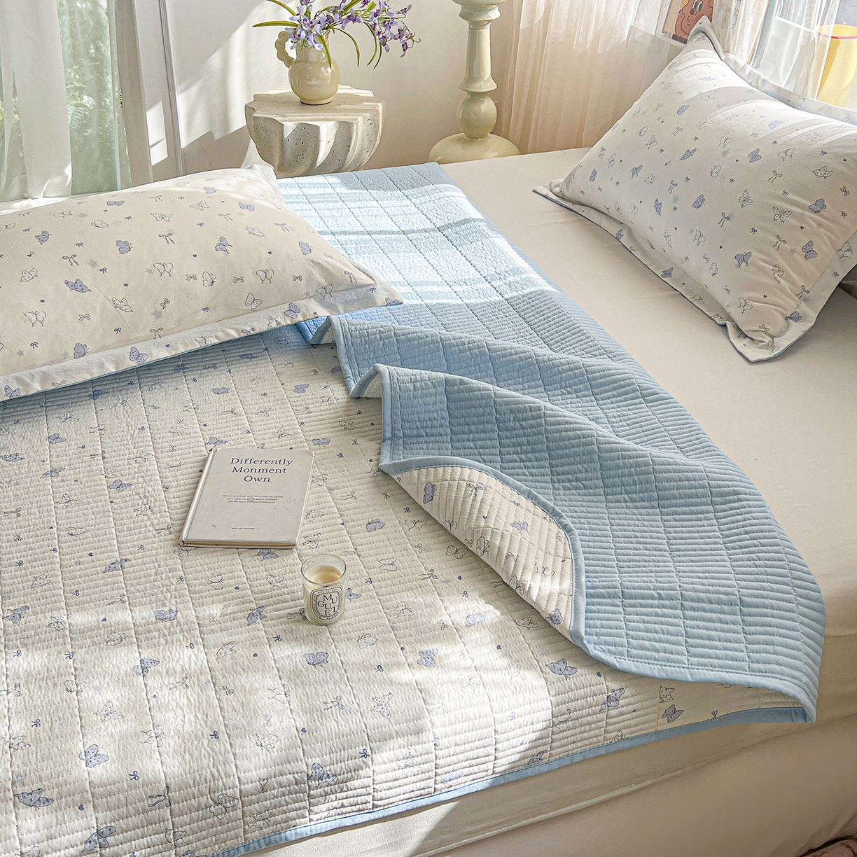 91家纺网 家纺一手货源 找家纺 梦纤绒 2026新款亲肤舒适仿棉印花床盖四件套 逐梦