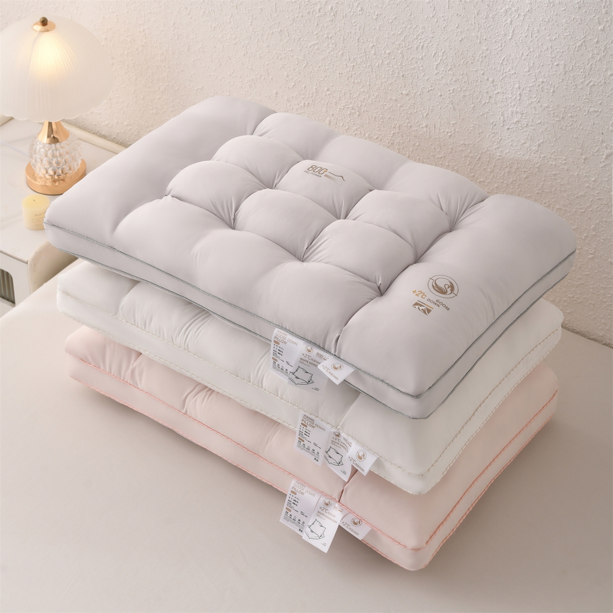 91家纺网 家纺一手货源 找家纺 （总）仁宇枕业 2026新款800控温面包羽丝绒枕枕头枕芯