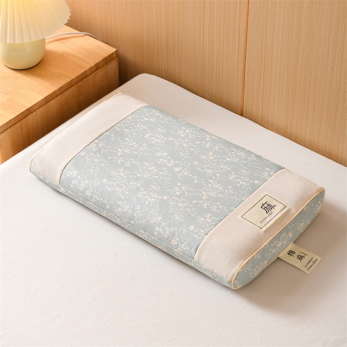 91家纺网 家纺一手货源 找家纺 （总）仁宇枕业 2026新款棉麻古朴宫廷系列荞麦枕枕头枕芯