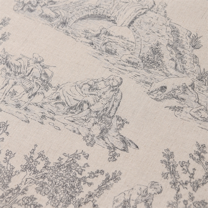 91家纺网 家纺一手货源 找家纺 仁宇枕业 2026新款棉麻古朴宫廷系列荞麦枕枕头枕芯 棉麻款宫廷系列荞麦枕-青花瓷黑