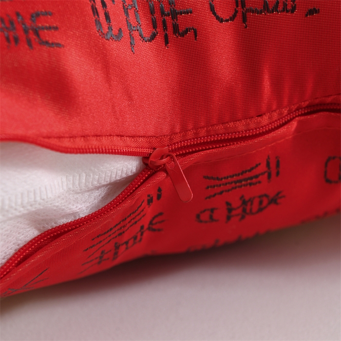 91家纺网 家纺一手货源 找家纺 仁宇枕业 2026新款过年新年大红结婚婚庆喜庆靠枕腰靠抱枕 贡缎婚庆抱枕-大福大贵