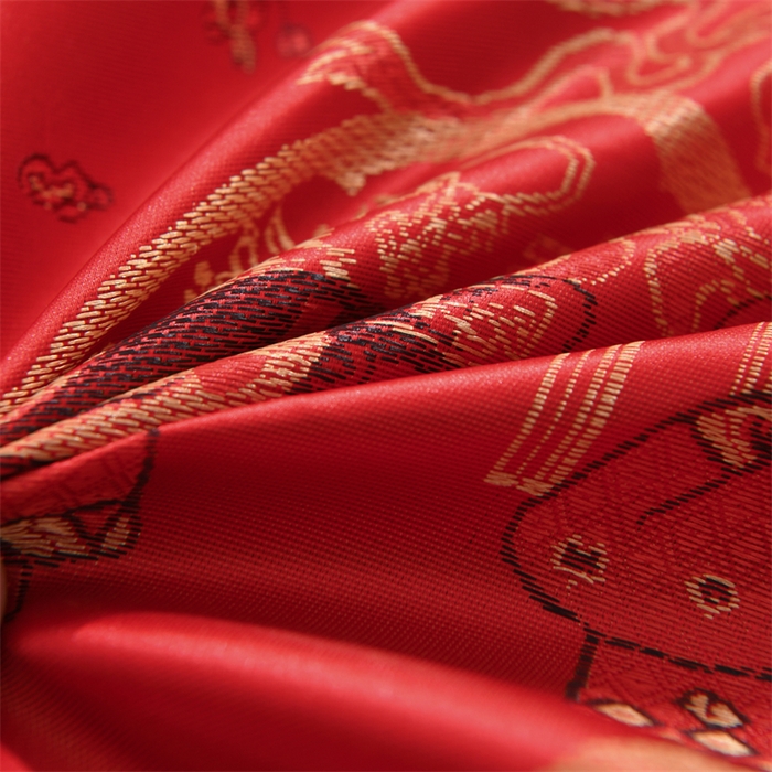 91家纺网 家纺一手货源 找家纺 仁宇枕业 2026新款过年新年大红结婚婚庆喜庆靠枕腰靠抱枕 贡缎婚庆抱枕-郎才女貌