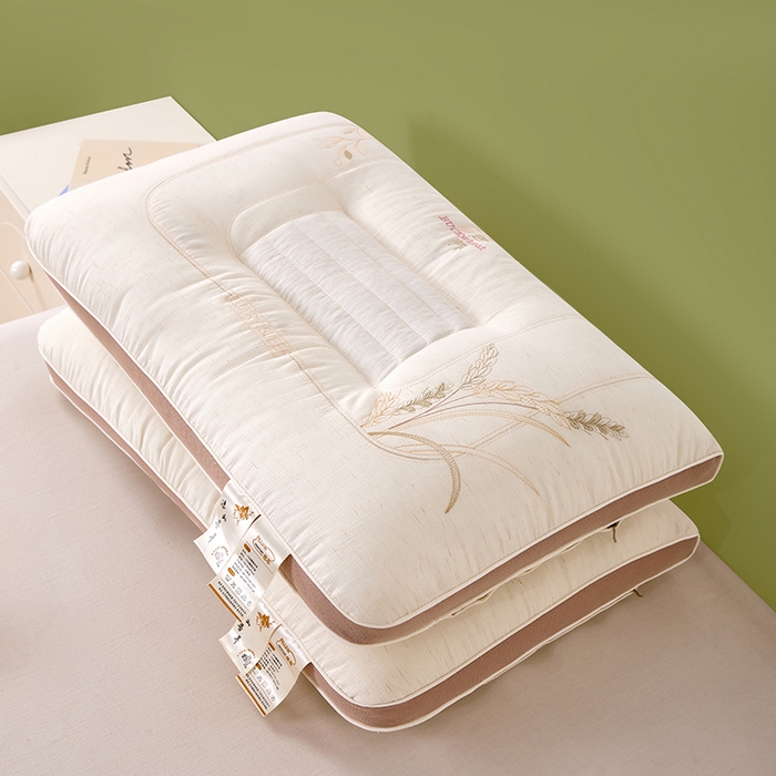 91家纺网 家纺一手货源 找家纺 （总）天意美枕芯 2026新款亚麻苦荞枕枕头枕芯