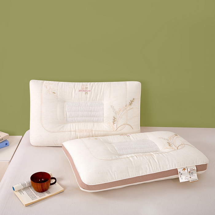 91家纺网 家纺一手货源 找家纺 （总）天意美枕芯 2026新款亚麻苦荞枕枕头枕芯