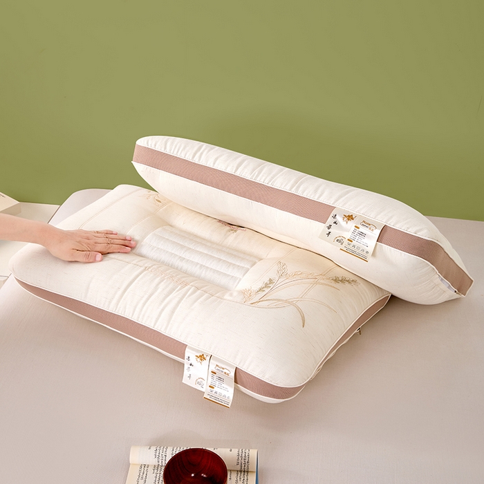 91家纺网 家纺一手货源 找家纺 （总）天意美枕芯 2026新款亚麻苦荞枕枕头枕芯