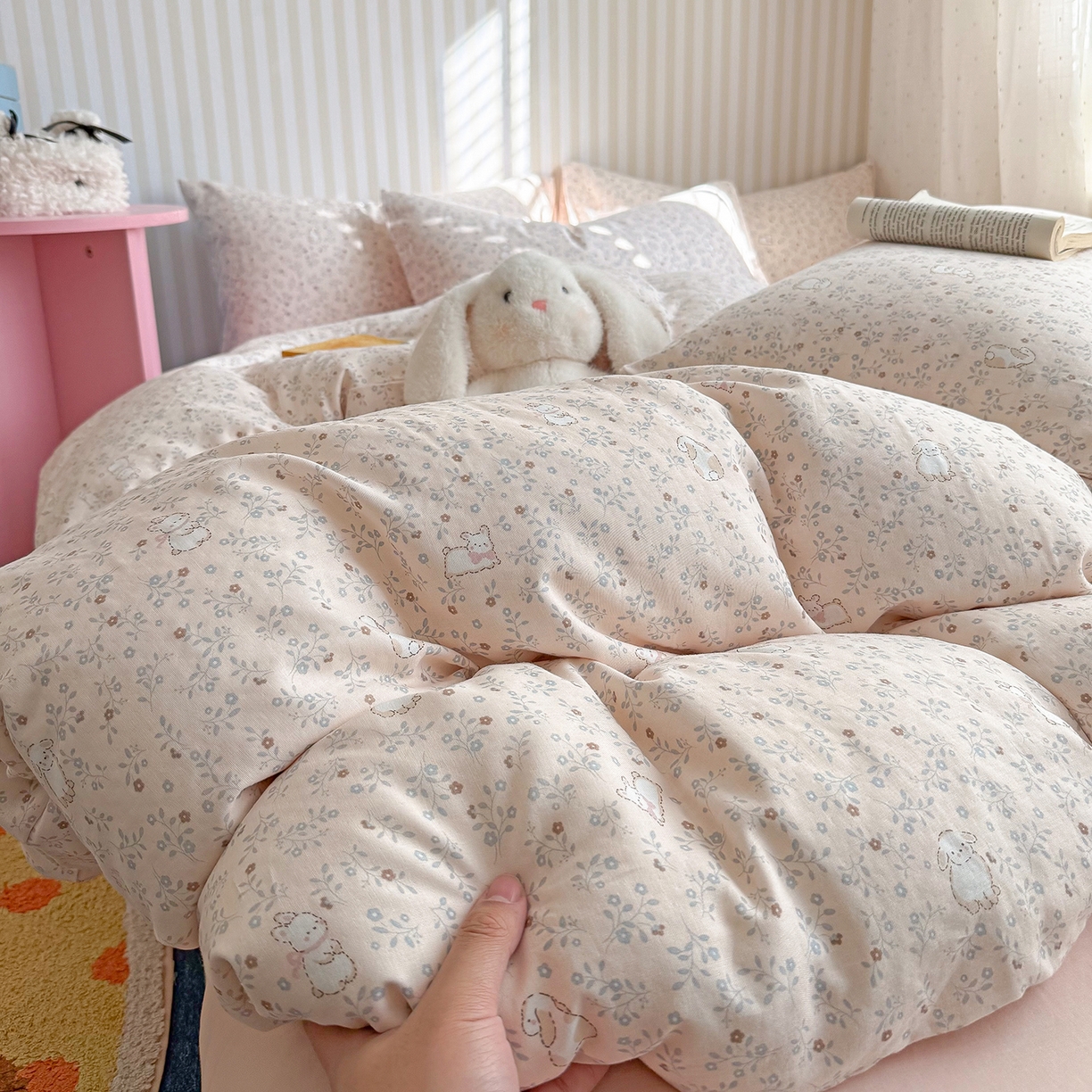 91家纺网 家纺一手货源 找家纺 （总）麦伦家居 2026年春夏新款全棉纯棉有氧双层纱印花四件套-第二波