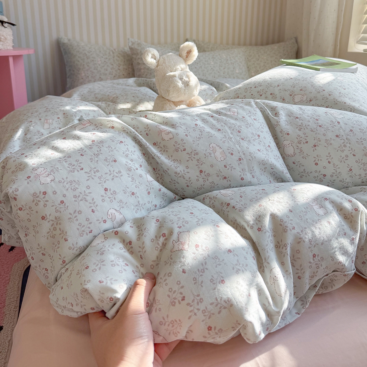 91家纺网 家纺一手货源 找家纺 （总）麦伦家居 2026年春夏新款全棉纯棉有氧双层纱印花四件套-第二波