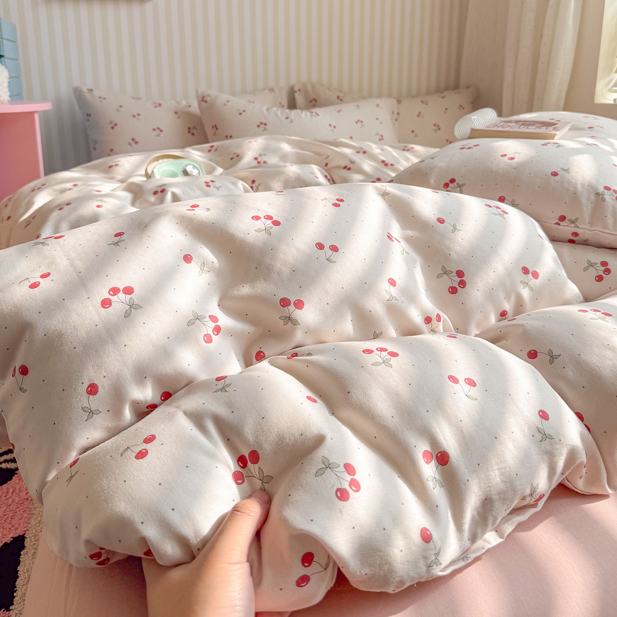 麦伦家居 2026年春夏新款全棉纯棉有氧双层纱印花四件套-第二波 白露