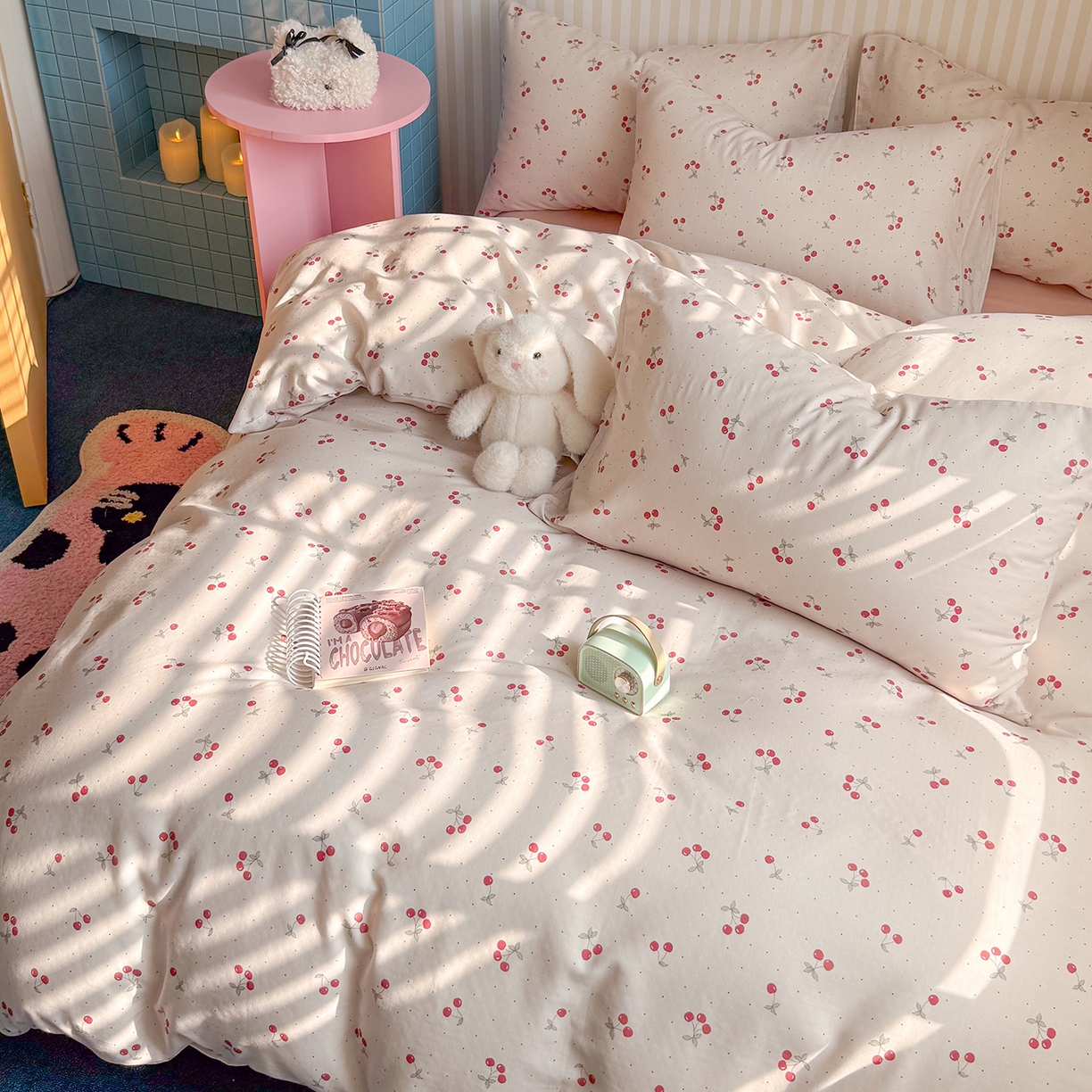 91家纺网 家纺一手货源 找家纺 麦伦家居 2026年春夏新款全棉纯棉有氧双层纱印花四件套-第二波 白露