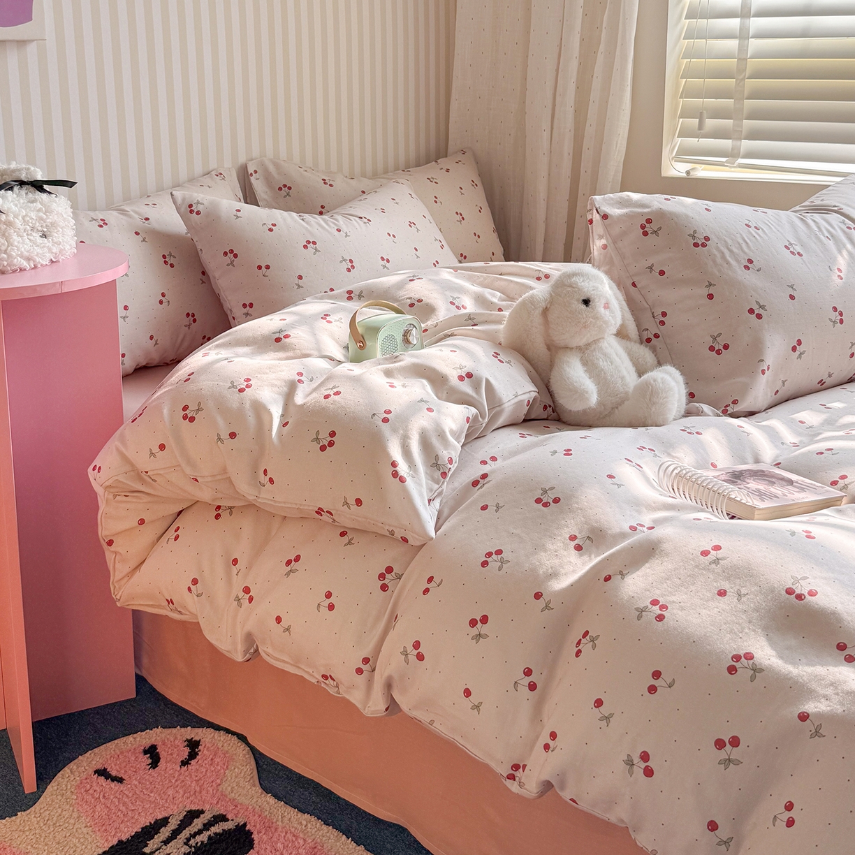 91家纺网 家纺一手货源 找家纺 麦伦家居 2026年春夏新款全棉纯棉有氧双层纱印花四件套-第二波 白露