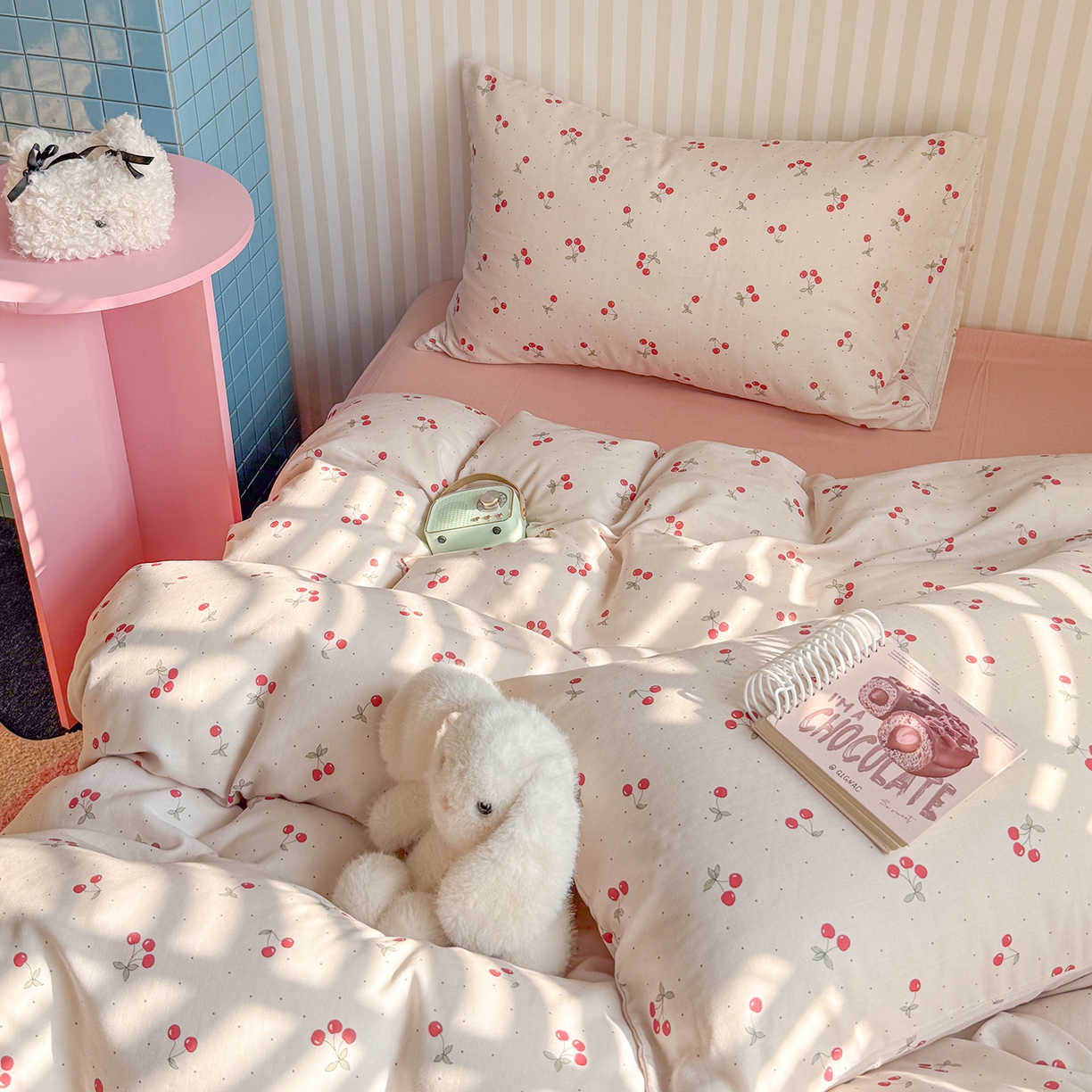 91家纺网 家纺一手货源 找家纺 麦伦家居 2026年春夏新款全棉纯棉有氧双层纱印花四件套-第二波 白露