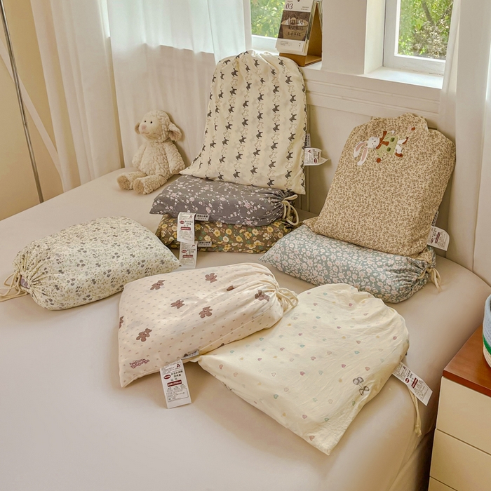 91家纺网 家纺一手货源 找家纺 （总）斯卡诺家纺 2026爆款古法水洗仿棉四件套韩国小布袋五件套（高克重斜纹加厚）