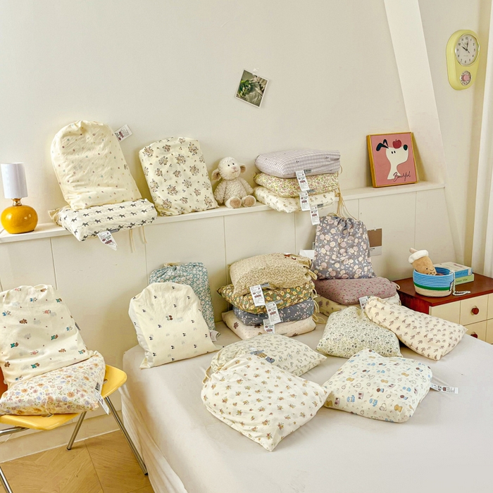 （总）斯卡诺家纺 2026爆款古法水洗仿棉四件套韩国小布袋五件套（高克重斜纹加厚）