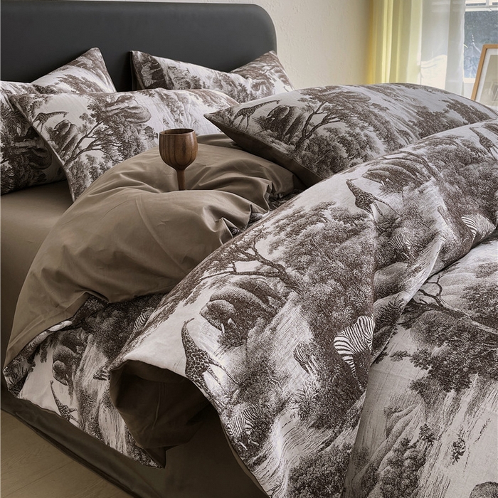 91家纺网 家纺一手货源 找家纺 （总）琪格格纺织 2026新款60s纯棉加厚三层纱系列四件套