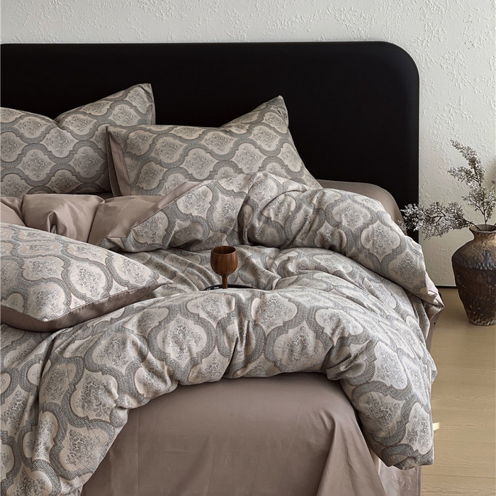 91家纺网 家纺一手货源 找家纺 琪格格纺织 2026新款60s纯棉加厚三层纱系列四件套 三层纱 至尊