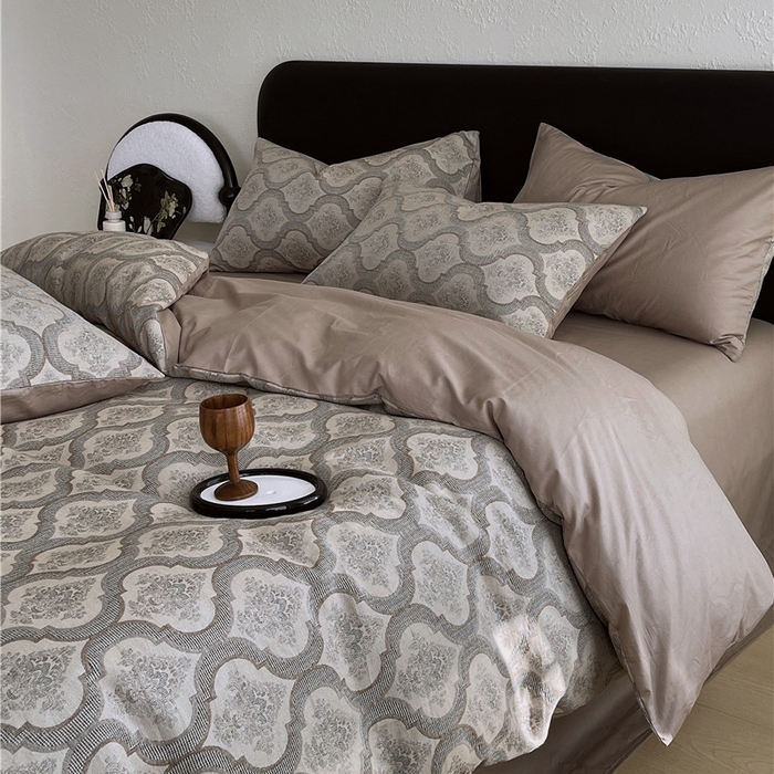 91家纺网 家纺一手货源 找家纺 琪格格纺织 2026新款60s纯棉加厚三层纱系列四件套 三层纱 至尊