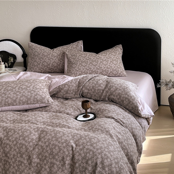 91家纺网 家纺一手货源 找家纺 琪格格纺织 2026新款60s纯棉加厚三层纱系列四件套 三层纱 沁绿曲