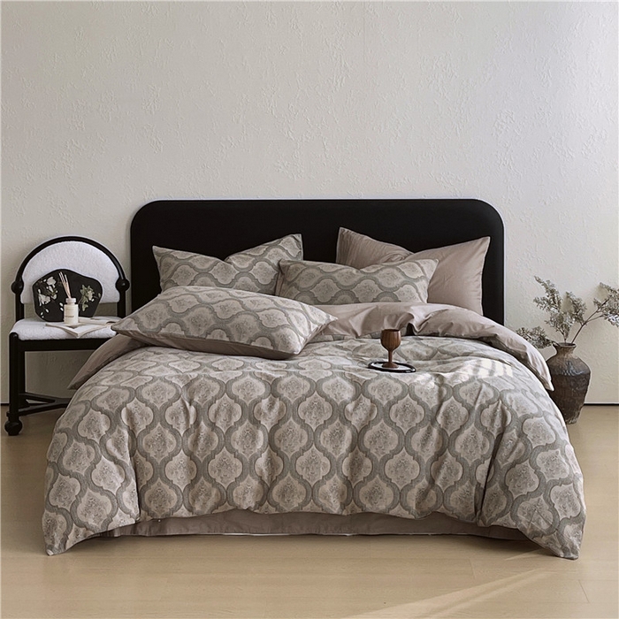 91家纺网 家纺一手货源 找家纺 琪格格纺织 2026新款60s纯棉加厚三层纱系列四件套 三层纱 至尊