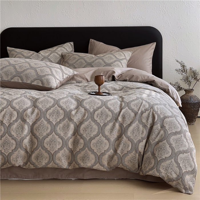 91家纺网 家纺一手货源 找家纺 琪格格纺织 2026新款60s纯棉加厚三层纱系列四件套 三层纱 至尊