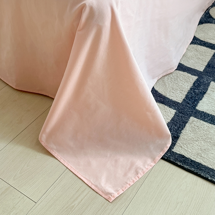 91家纺网 家纺一手货源 找家纺 琪格格纺织 2026新款60s纯棉加厚三层纱系列四件套 三层纱 芳草 粉玉