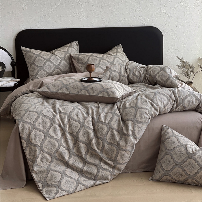 91家纺网 家纺一手货源 找家纺 琪格格纺织 2026新款60s纯棉加厚三层纱系列四件套 三层纱 至尊