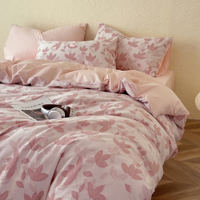 91家纺网 家纺一手货源 找家纺 琪格格纺织 2026新款60s纯棉加厚三层纱系列四件套 三层纱 枫韵-柔玉