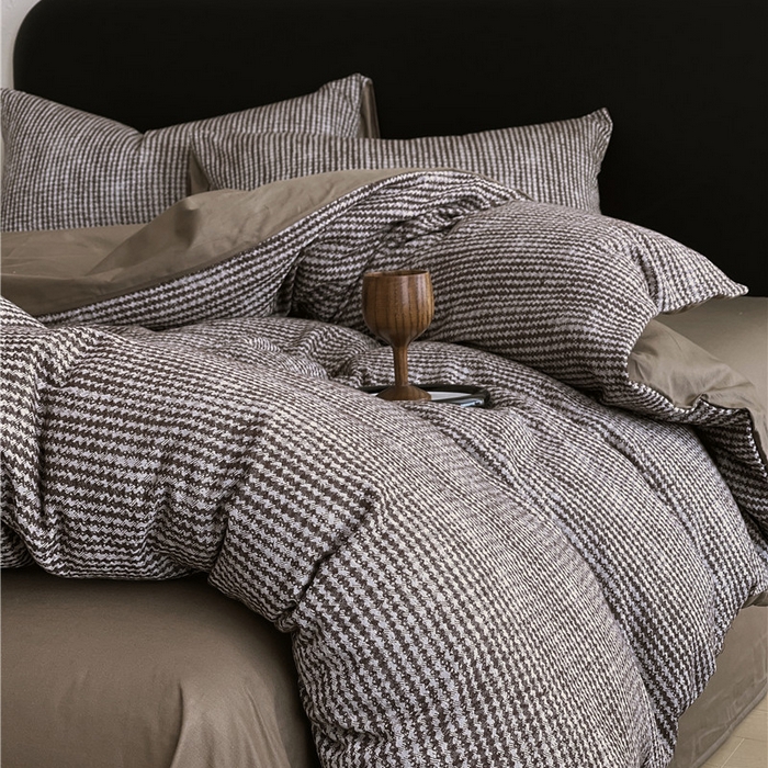 91家纺网 家纺一手货源 找家纺 琪格格纺织 2026新款60s纯棉加厚三层纱系列四件套 三层纱 莫克