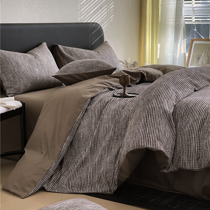 91家纺网 家纺一手货源 找家纺 琪格格纺织 2026新款60s纯棉加厚三层纱系列四件套 三层纱 莫克