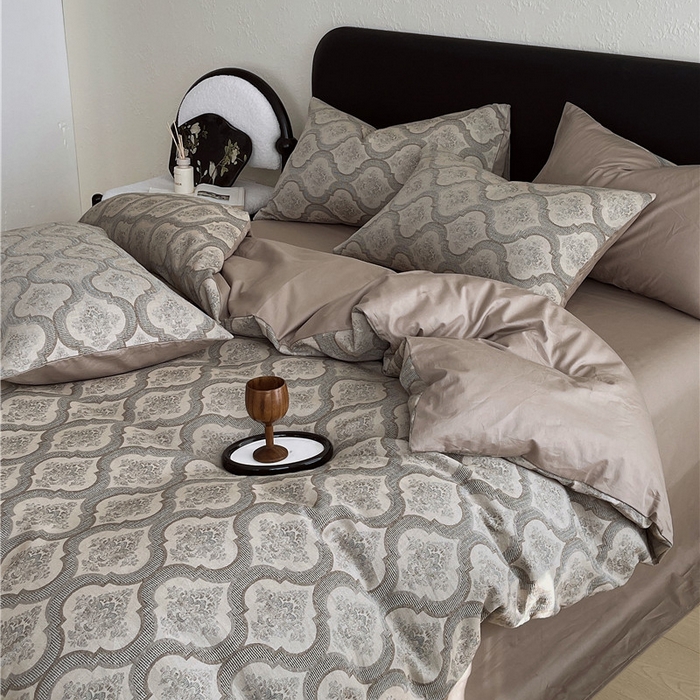 91家纺网 家纺一手货源 找家纺 琪格格纺织 2026新款60s纯棉加厚三层纱系列四件套 三层纱 至尊