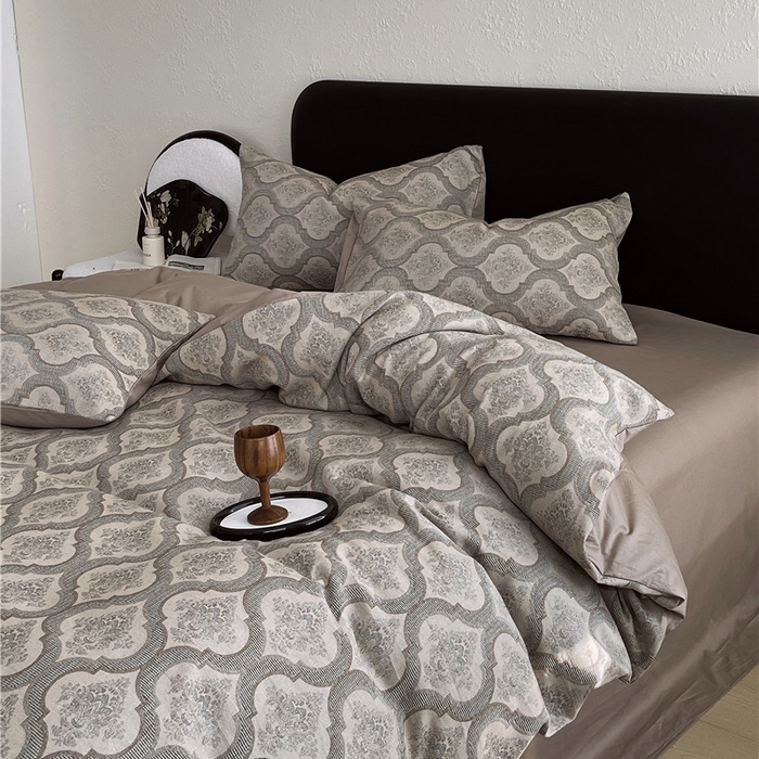 91家纺网 家纺一手货源 找家纺 琪格格纺织 2026新款60s纯棉加厚三层纱系列四件套 三层纱 至尊