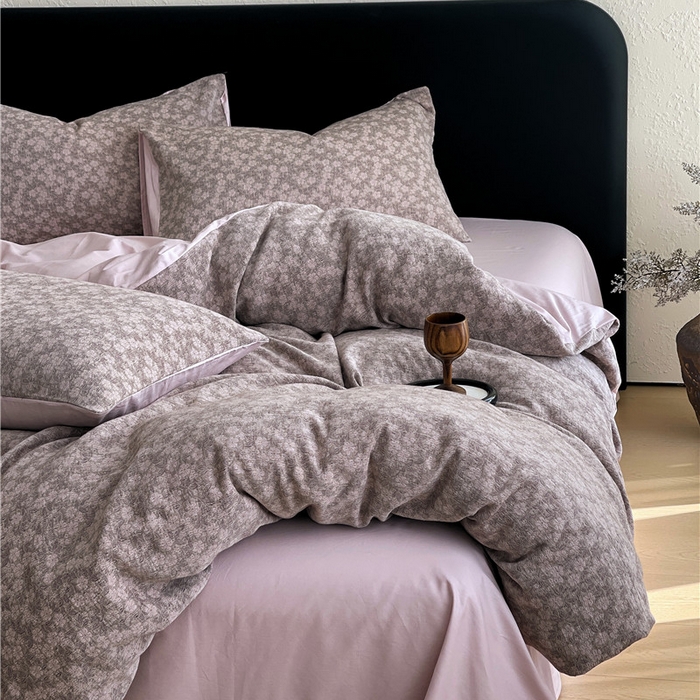 91家纺网 家纺一手货源 找家纺 琪格格纺织 2026新款60s纯棉加厚三层纱系列四件套 三层纱 沁绿曲