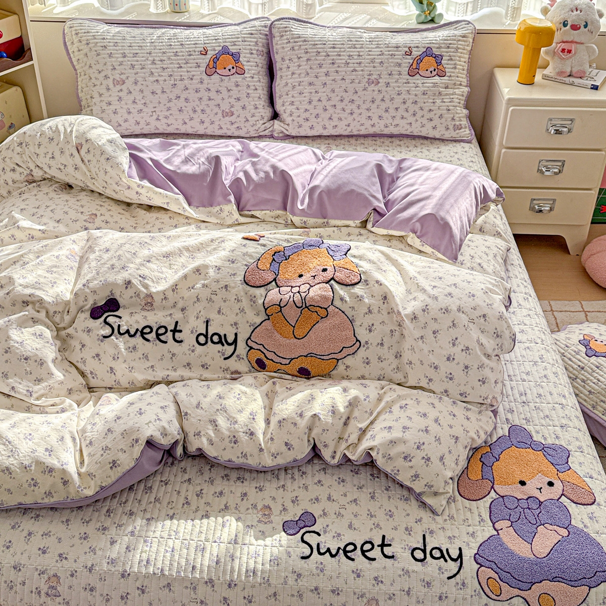 91家纺网 家纺一手货源 找家纺 （总）富米莱（原臻工厂） 2026新款古法仿棉毛巾绣夹棉床盖床垫床褥床笠一四季款系列