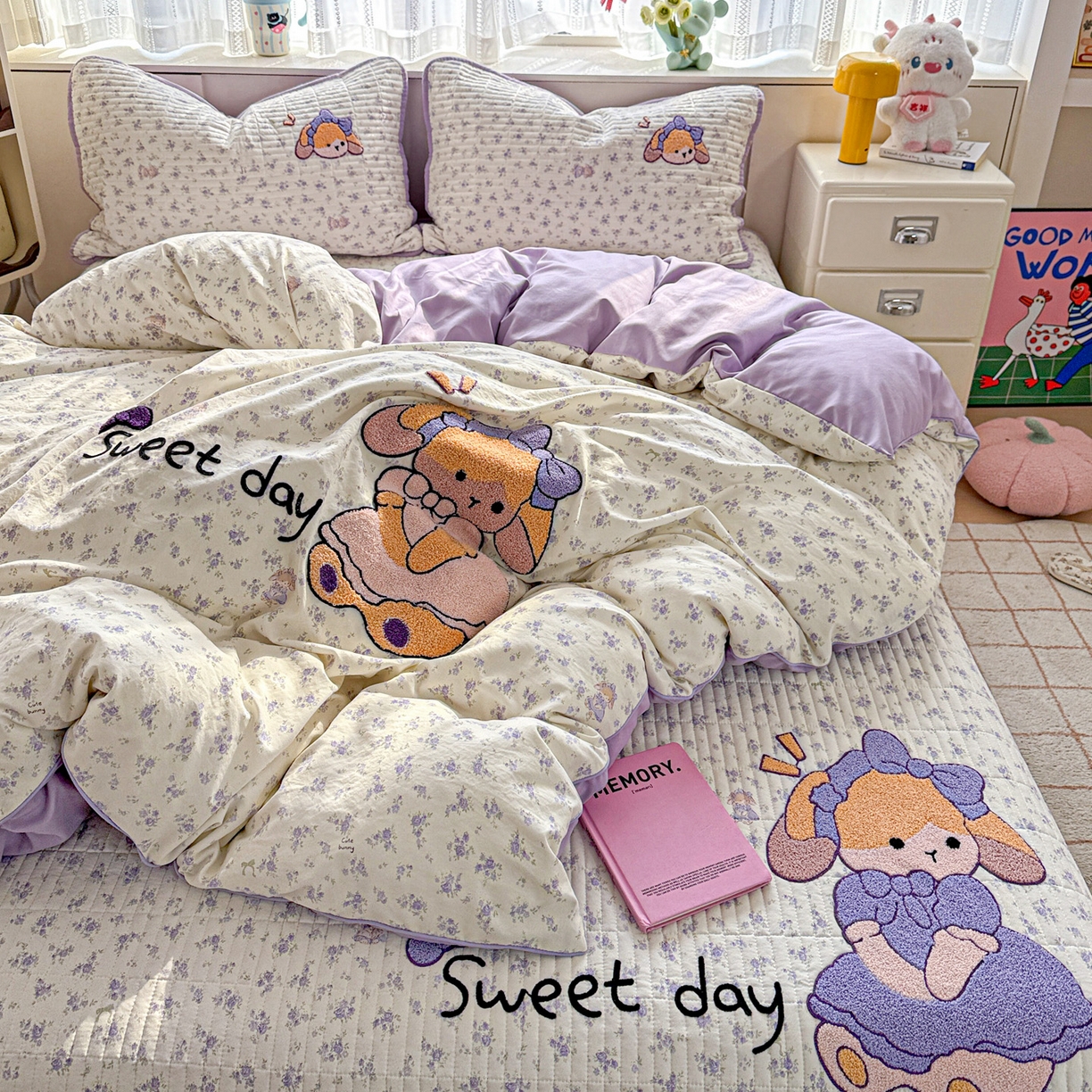 91家纺网 家纺一手货源 找家纺 （总）富米莱（原臻工厂） 2026新款古法仿棉毛巾绣夹棉床盖床垫床褥床笠一四季款系列