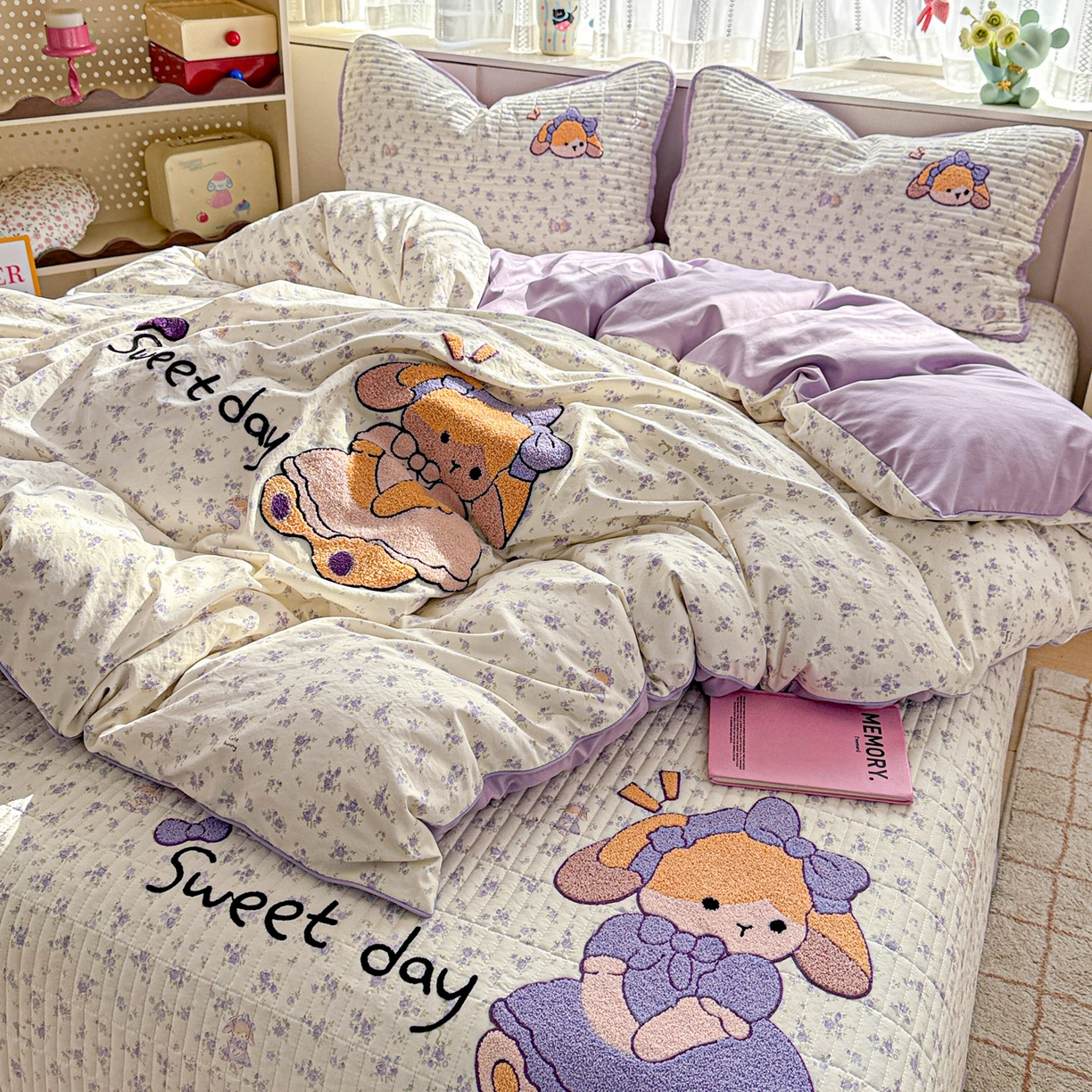 91家纺网 家纺一手货源 找家纺 （总）富米莱（原臻工厂） 2026新款古法仿棉毛巾绣夹棉床盖床垫床褥床笠一四季款系列