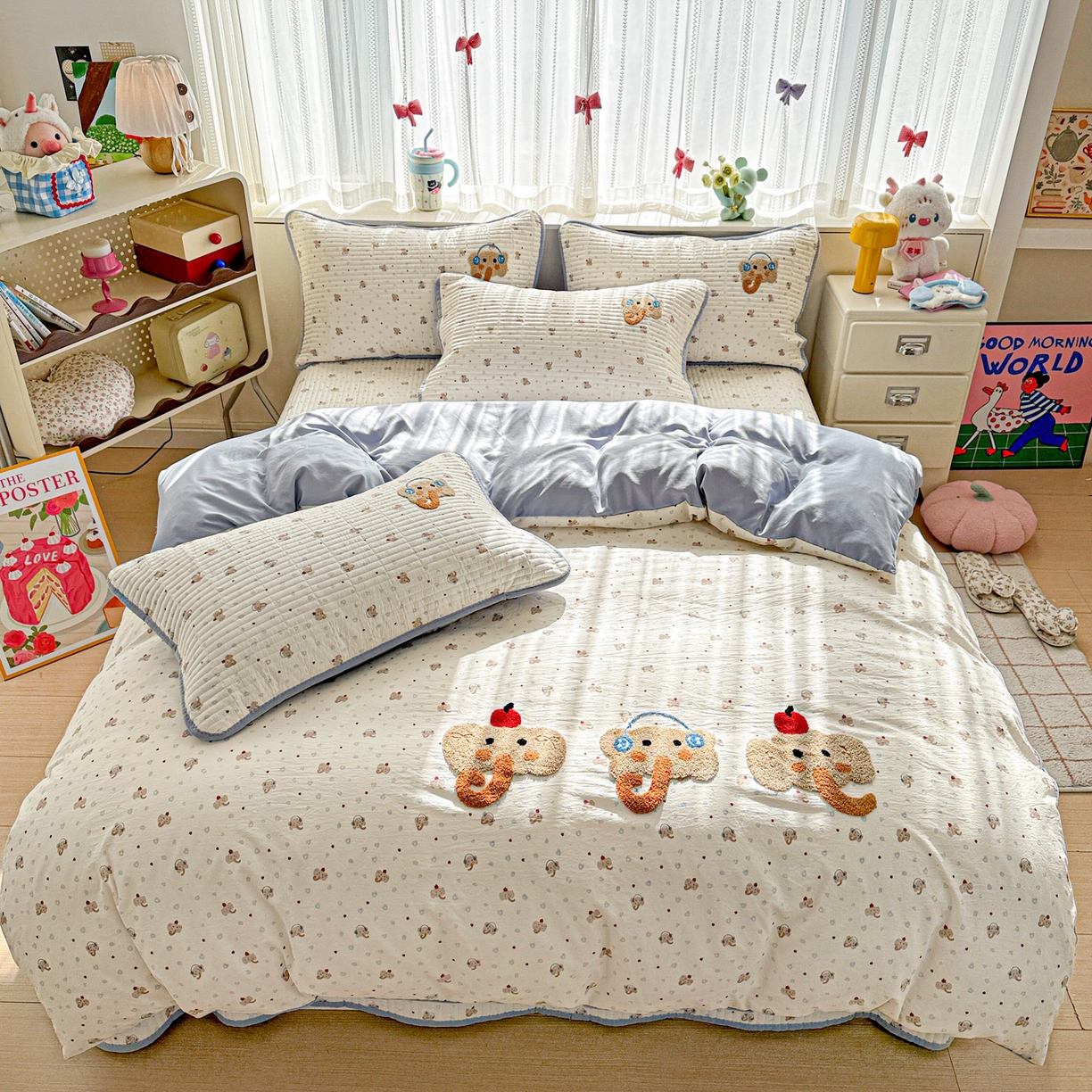 91家纺网 家纺一手货源 找家纺 （总）富米莱（原臻工厂） 2026新款古法仿棉毛巾绣夹棉床盖床垫床褥床笠一四季款系列