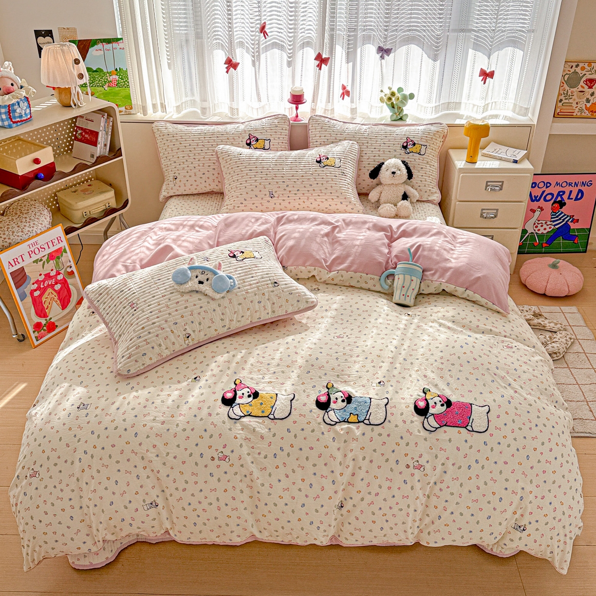 91家纺网 家纺一手货源 找家纺 （总）富米莱（原臻工厂） 2026新款古法仿棉毛巾绣夹棉床盖床垫床褥床笠一四季款系列