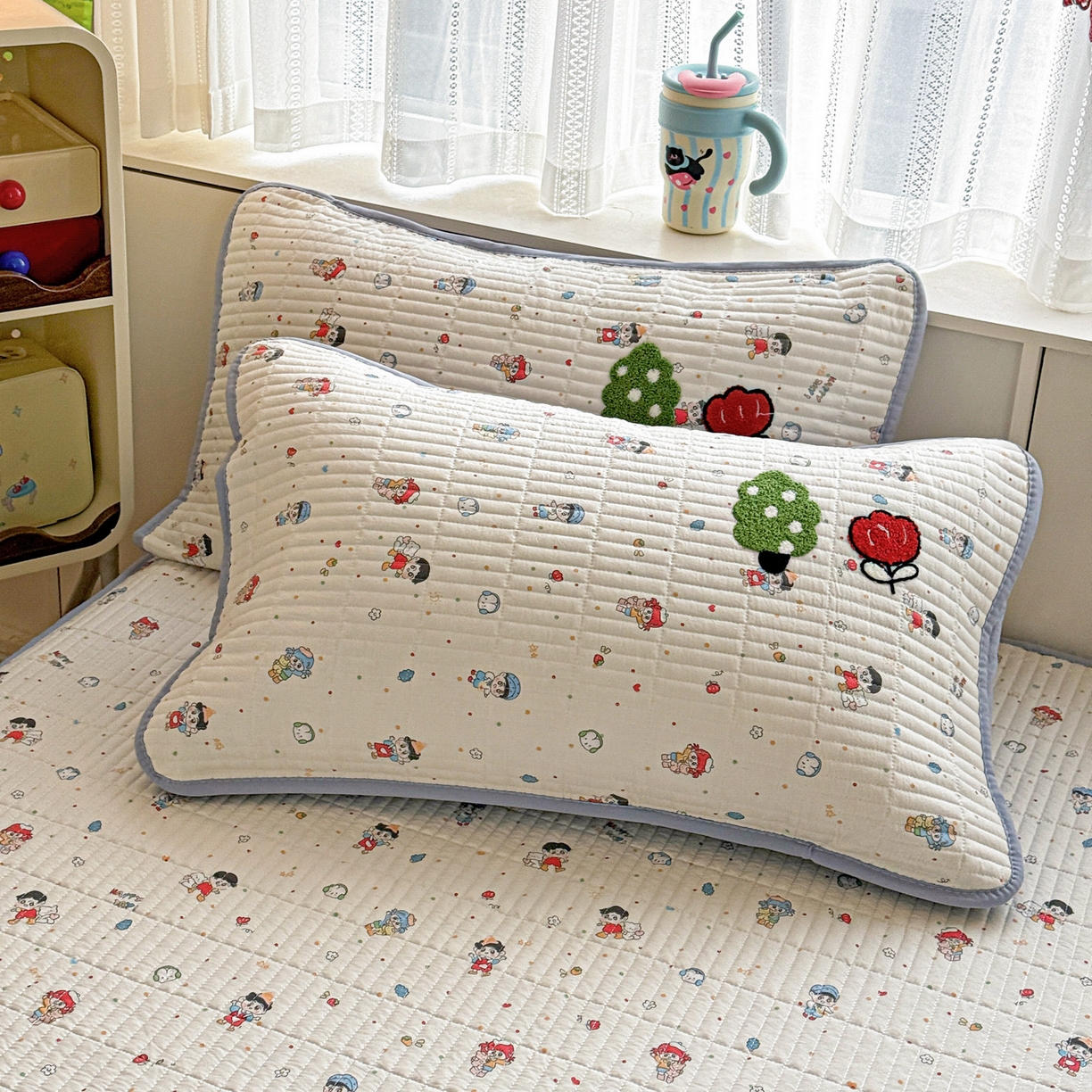 91家纺网 家纺一手货源 找家纺 富米莱（原臻工厂） 2026新款古法仿棉毛巾绣夹棉床盖床垫床褥床笠一四季款系列 小新日记