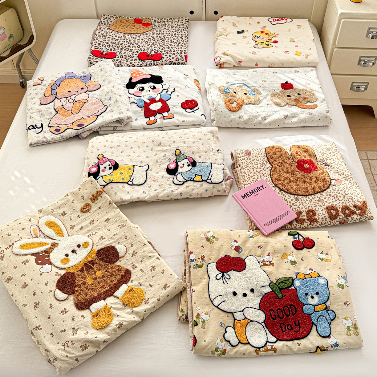 富米莱（原臻工厂） 2026新款古法仿棉毛巾绣夹棉床盖床垫床褥床笠一四季款系列 组合（仅参考）