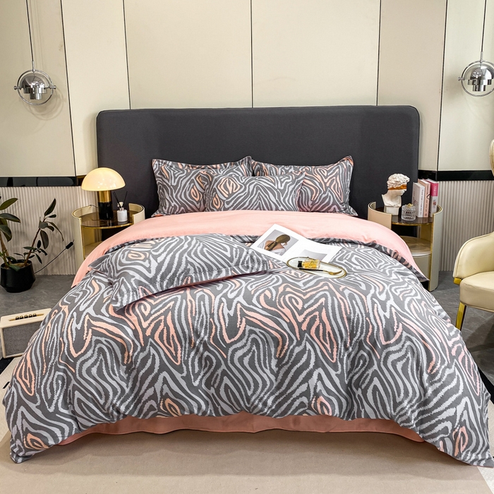 91家纺网 家纺一手货源 找家纺 （总）凌鼎 2025新款100%全棉磨毛四件套数码印花加厚纯棉磨毛四件套