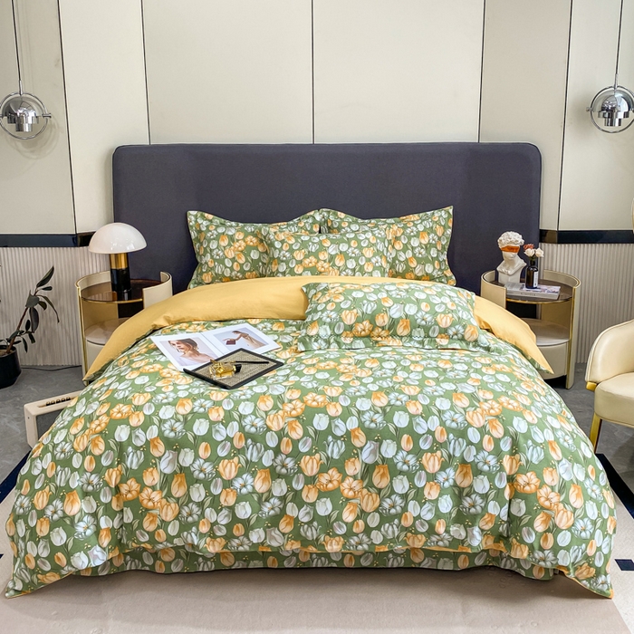 91家纺网 家纺一手货源 找家纺 （总）凌鼎 2025新款100%全棉磨毛四件套数码印花加厚纯棉磨毛四件套