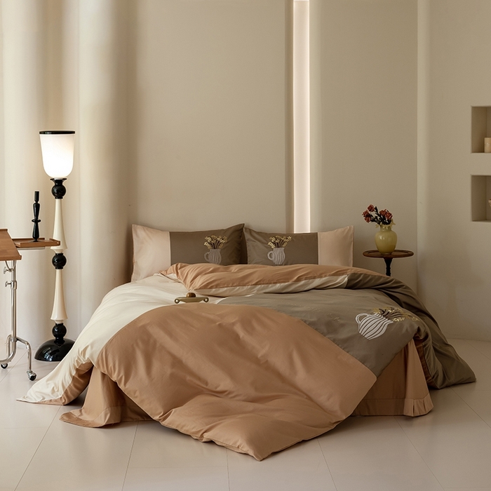 91家纺网 家纺一手货源 找家纺 波比可可 2026新款50s长绒棉纯棉全棉居家轻奢四件套-款式三 英伦时刻,英伦时刻