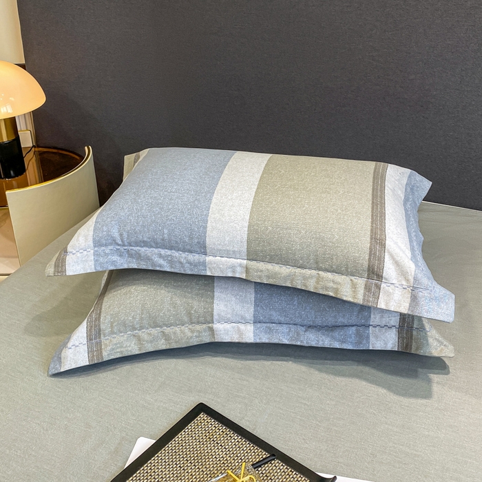 91家纺网 家纺一手货源 找家纺 凌鼎 2025新款100%全棉磨毛四件套数码印花加厚纯棉磨毛四件套 灰色情调兰