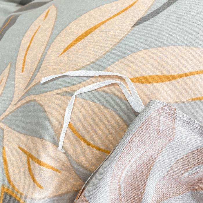 91家纺网 家纺一手货源 找家纺 凌鼎 2025新款100%全棉磨毛四件套数码印花加厚纯棉磨毛四件套 叶叶情深灰