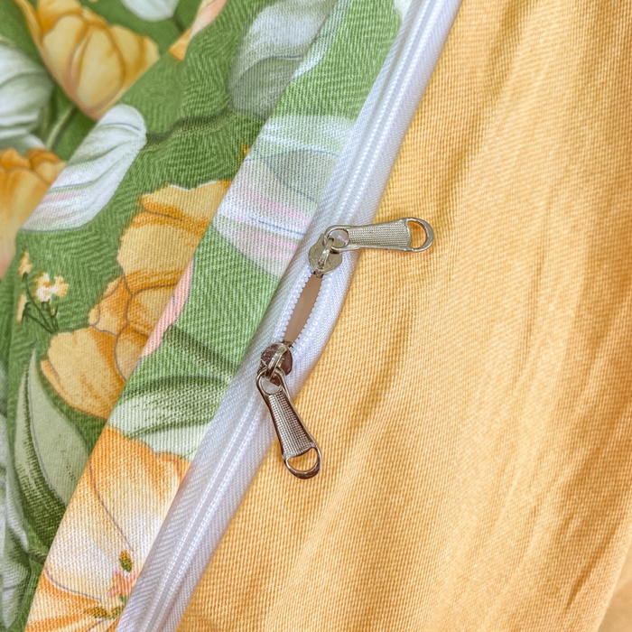 91家纺网 家纺一手货源 找家纺 凌鼎 2025新款100%全棉磨毛四件套数码印花加厚纯棉磨毛四件套 郁金花海