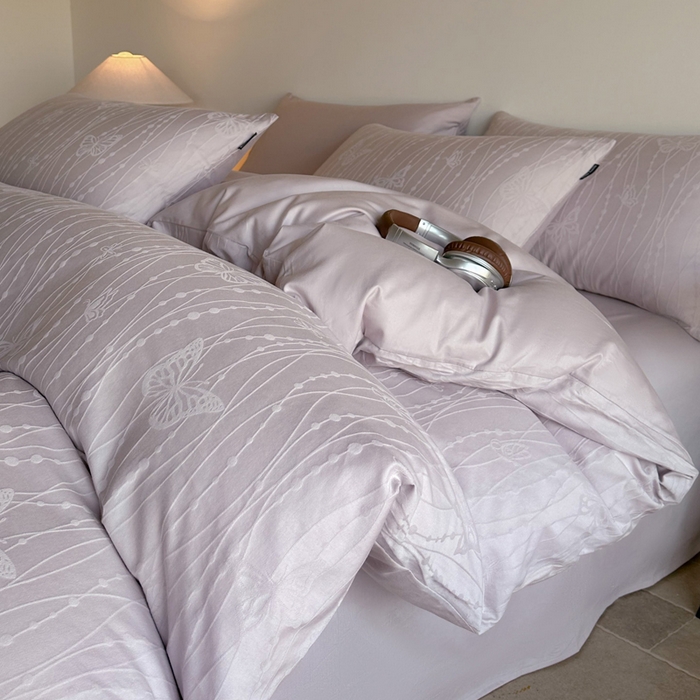 91家纺网 家纺一手货源 找家纺 （总）卧趣家纺 2026新款A类60S贡缎提花全棉四件套